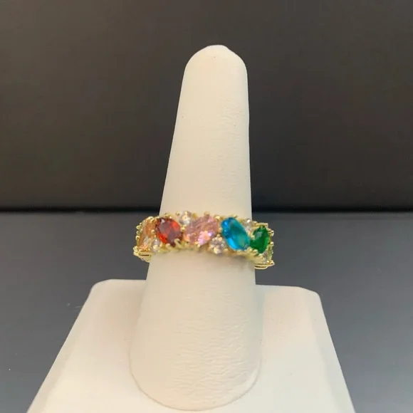 Park Lane “BIJOUX” Multicolor Gemstone Ring Size 10 - Picture 2 of 7